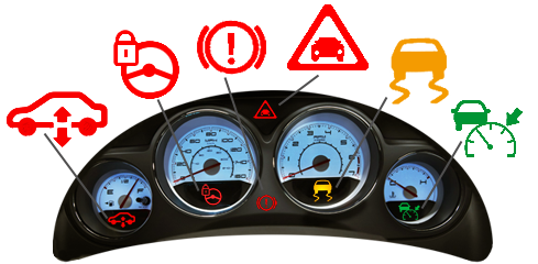 car warning symbols